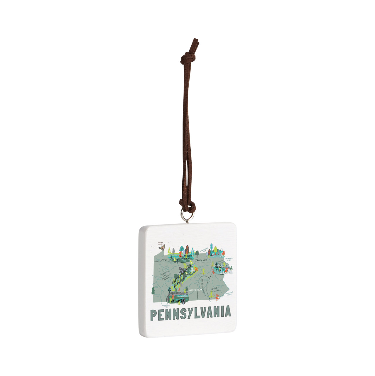 Pennsylvania State Ornament - Bone thumbnail