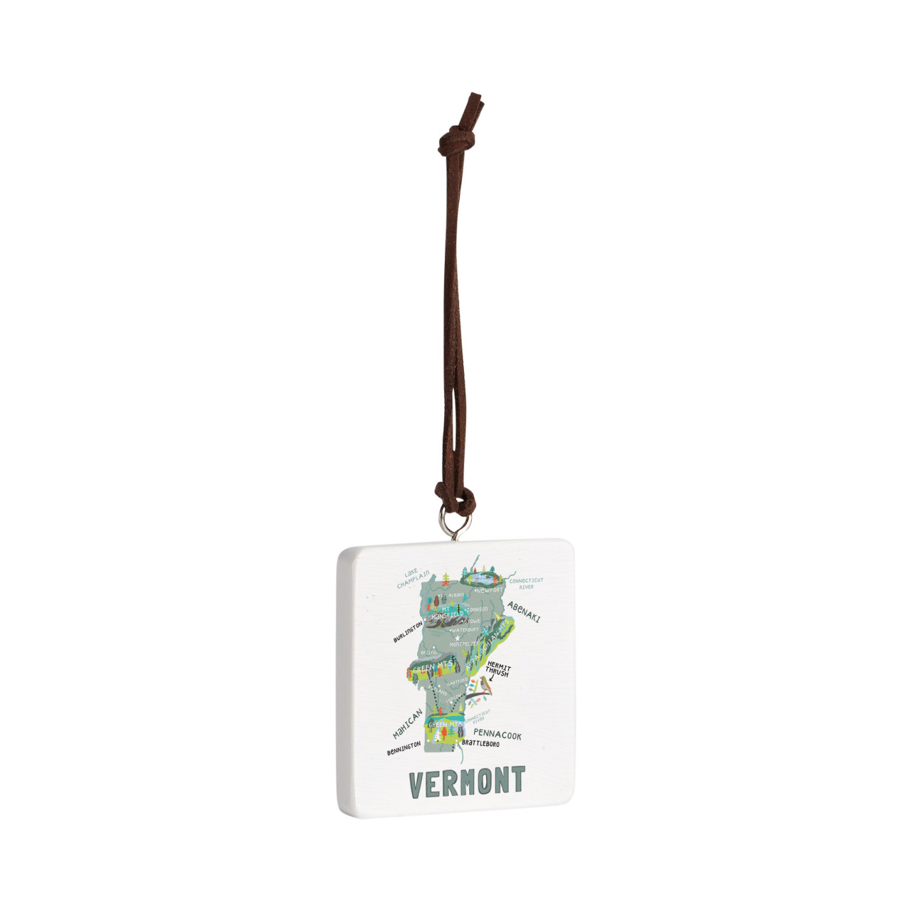 Vermont State Ornament - Bone thumbnail