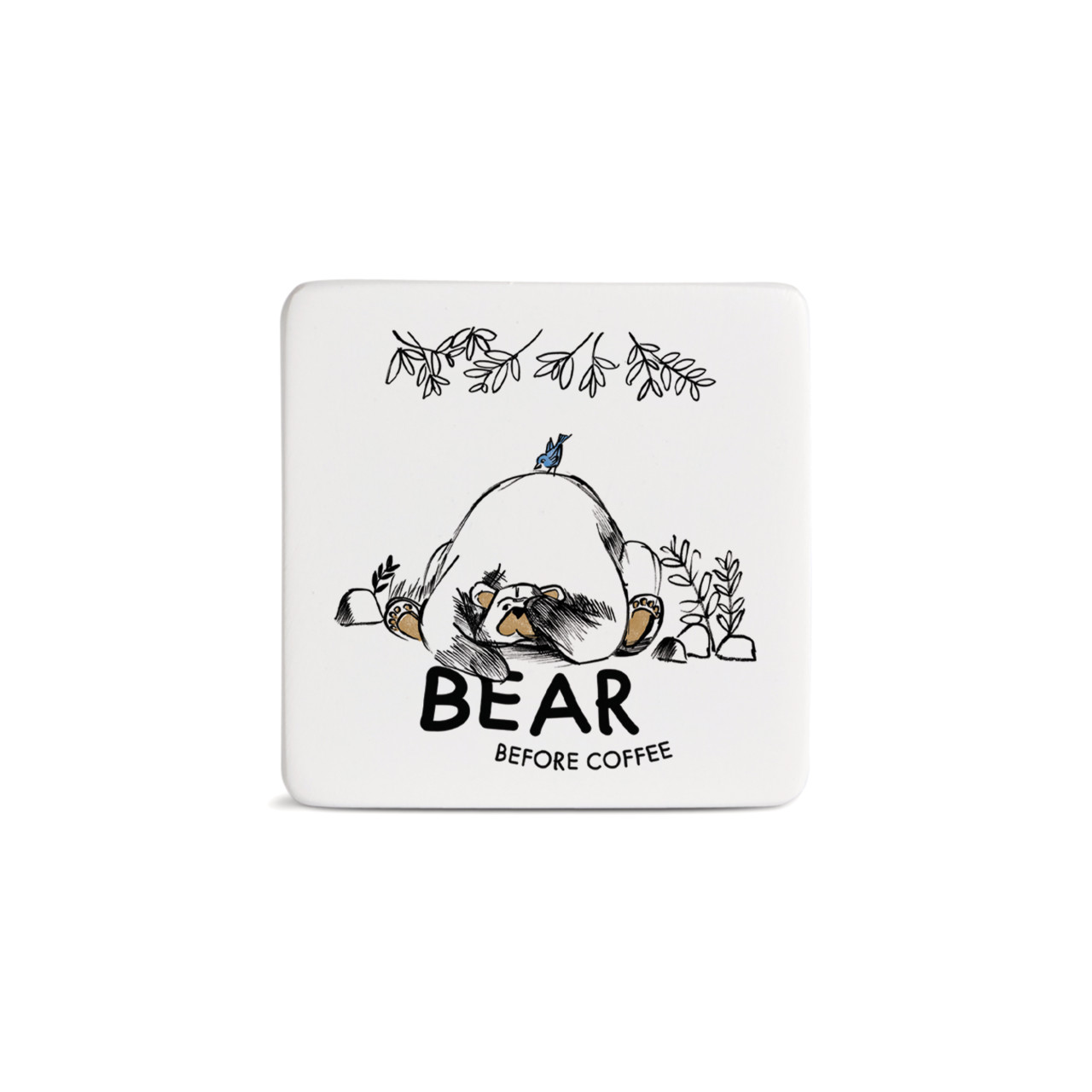Bear Before Coffee - Magnet - Bone thumbnail