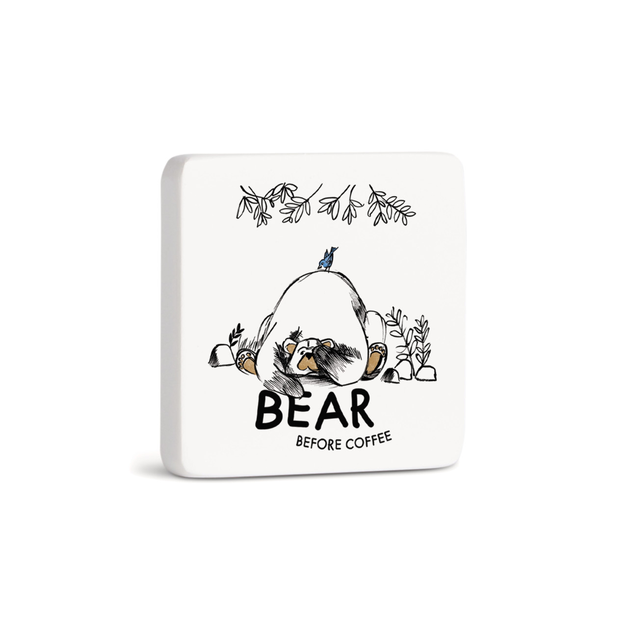 Bear Before Coffee - Magnet - Bone thumbnail