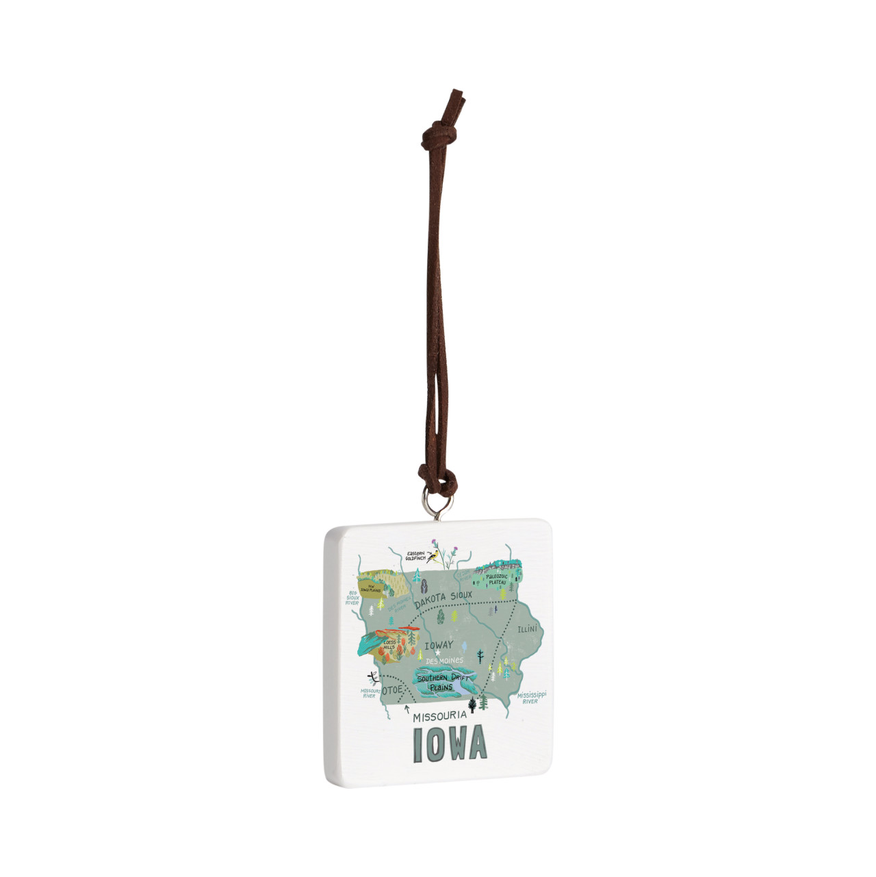 Iowa State Ornament - Bone thumbnail