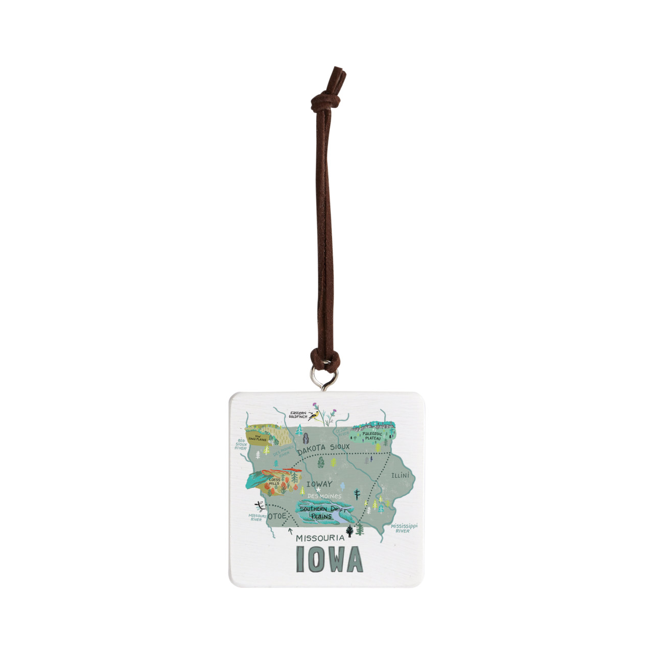 Iowa State Ornament - Bone thumbnail