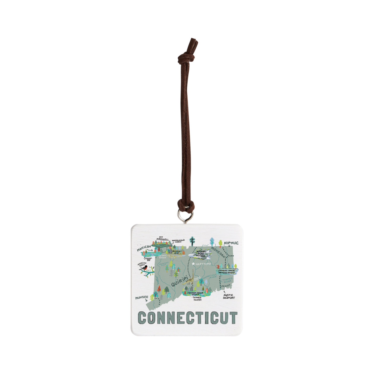 Connecticut State Ornament - Bone thumbnail