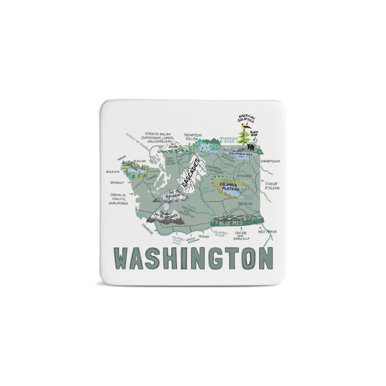 Washington State Magnet - Bone thumbnail