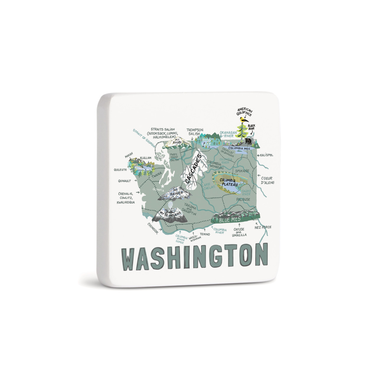 Washington State Magnet - Bone thumbnail