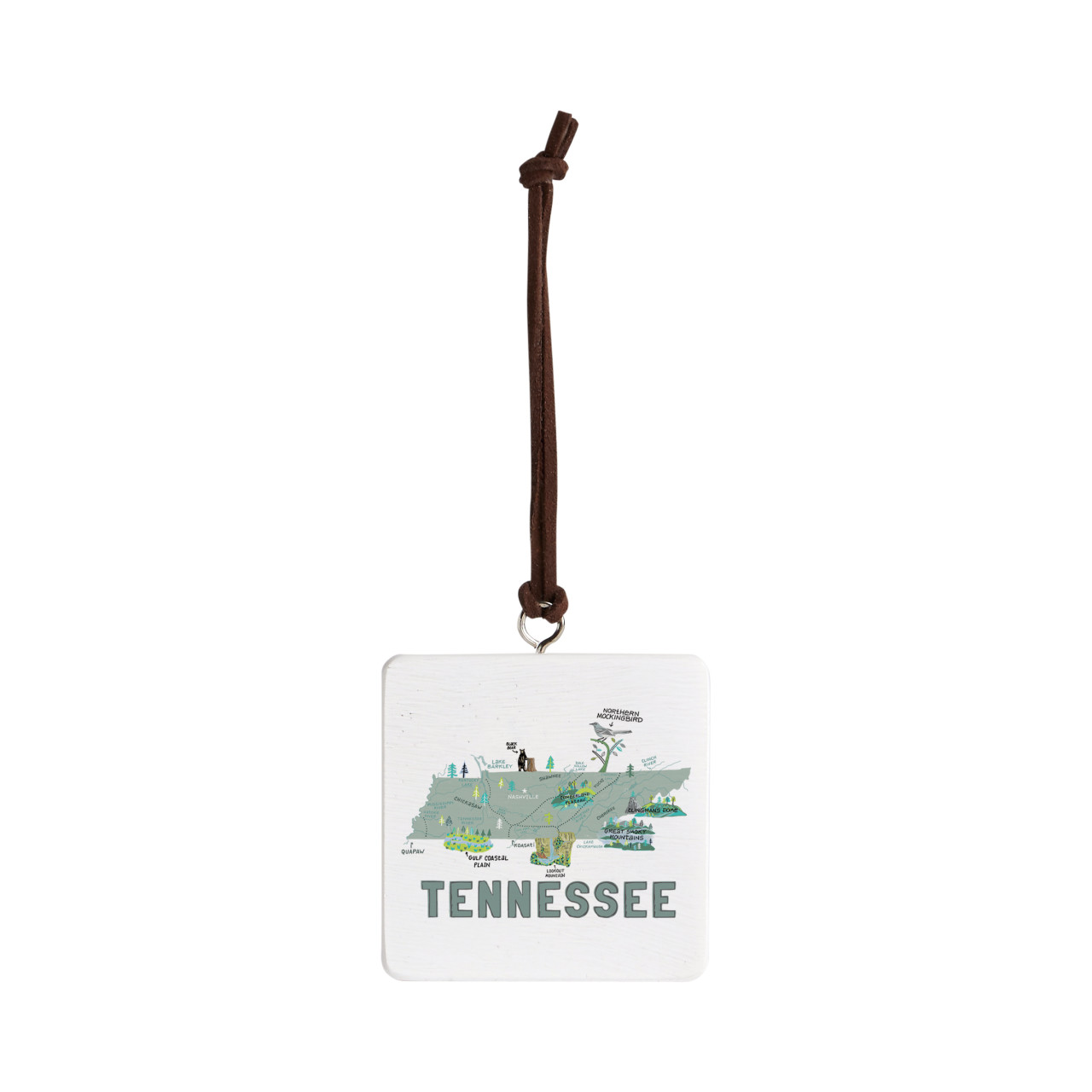 Tennessee State Ornament - Bone thumbnail