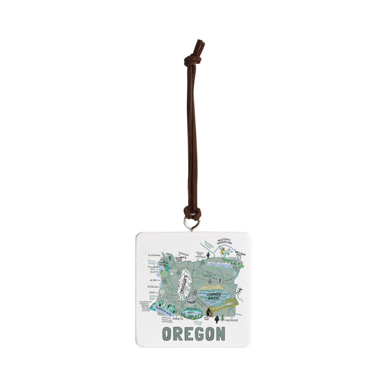 Oregon State Ornament - Bone thumbnail