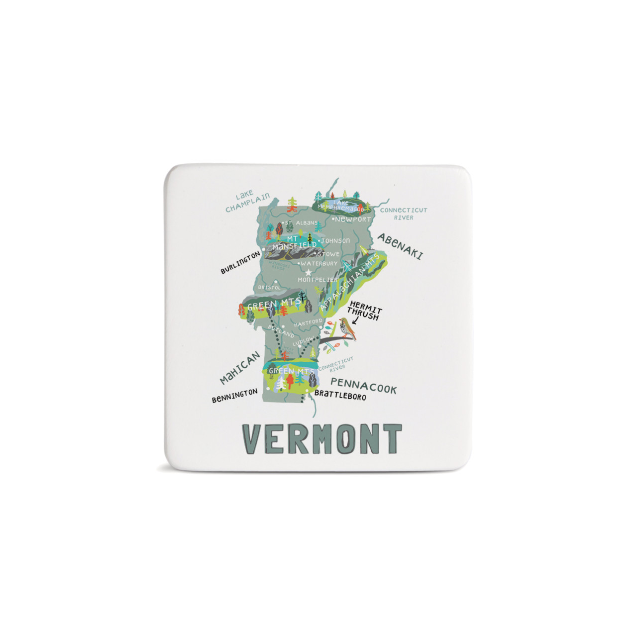 Vermont State Magnet - Bone thumbnail