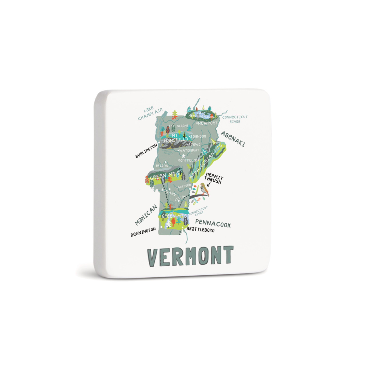 Vermont State Magnet - Bone thumbnail