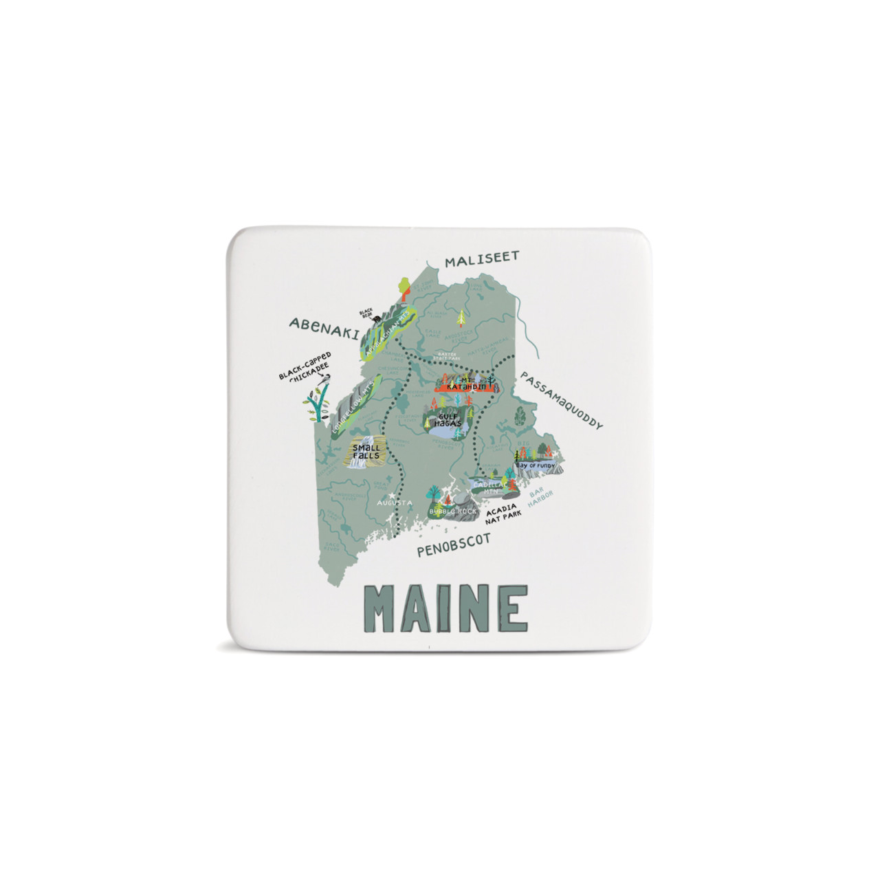Maine State Magnet - Bone thumbnail