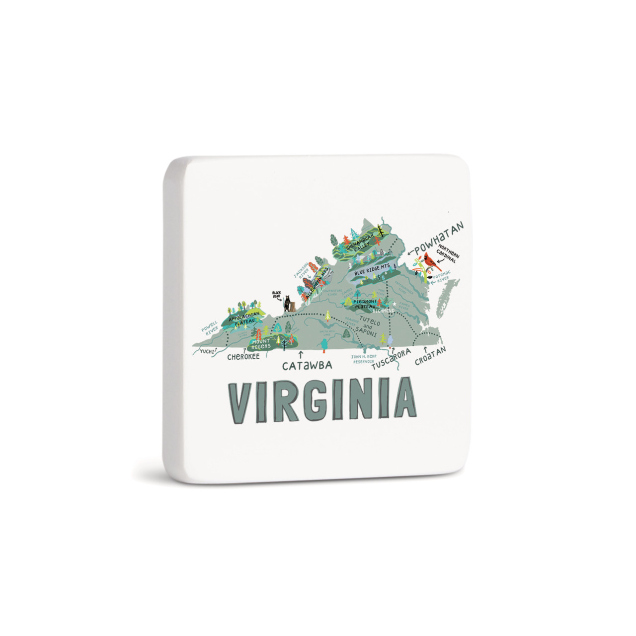 Virginia State Magnet - Bone thumbnail