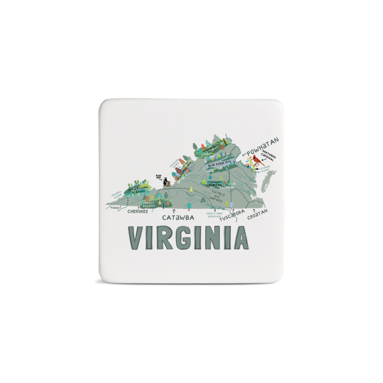Virginia State Magnet - Bone thumbnail