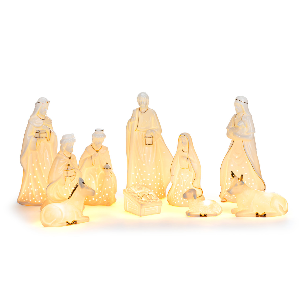 Ceramic LED Nativity Figures - Set of 10 thumbnail