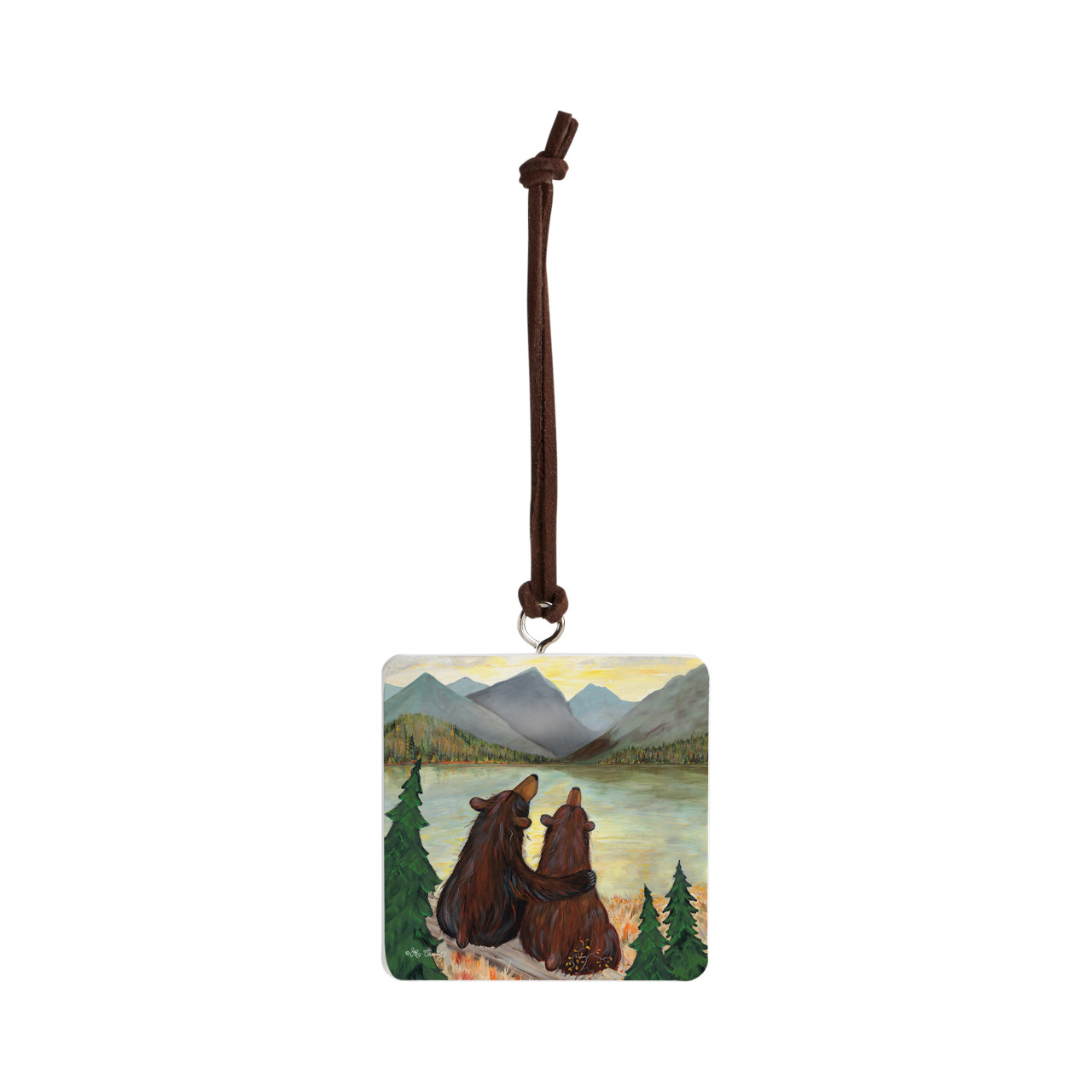Sunset Bears Ornament - Bone thumbnail