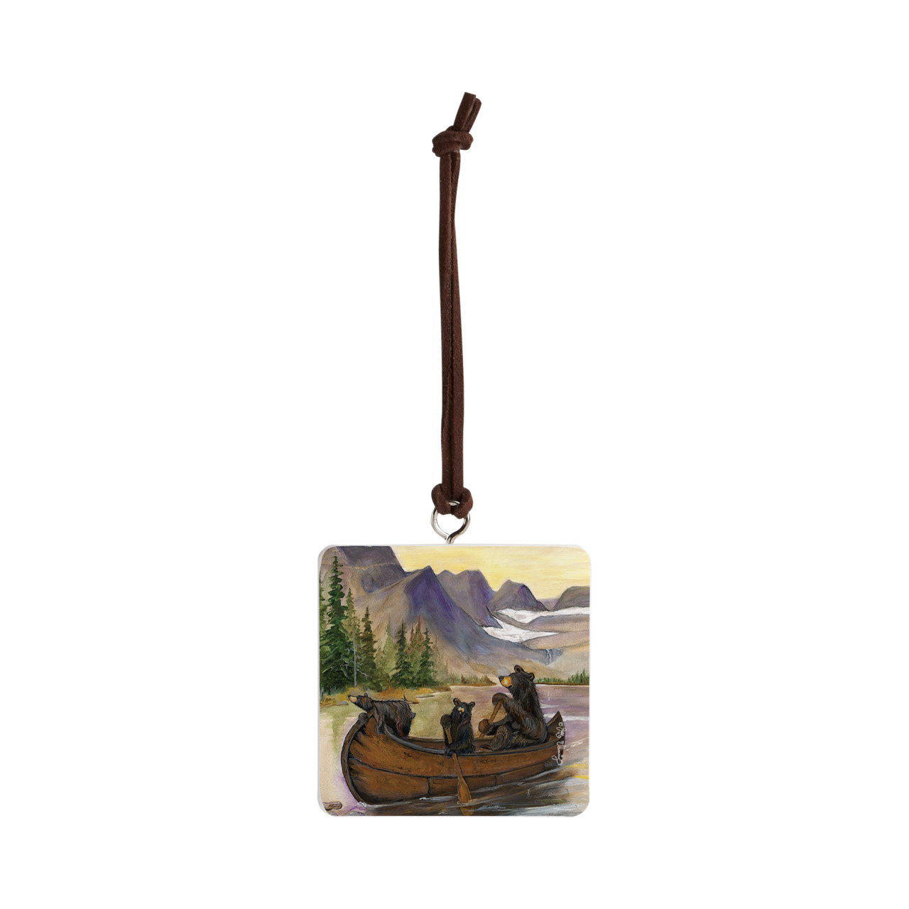 Canoe Trip Ornament - Bone thumbnail