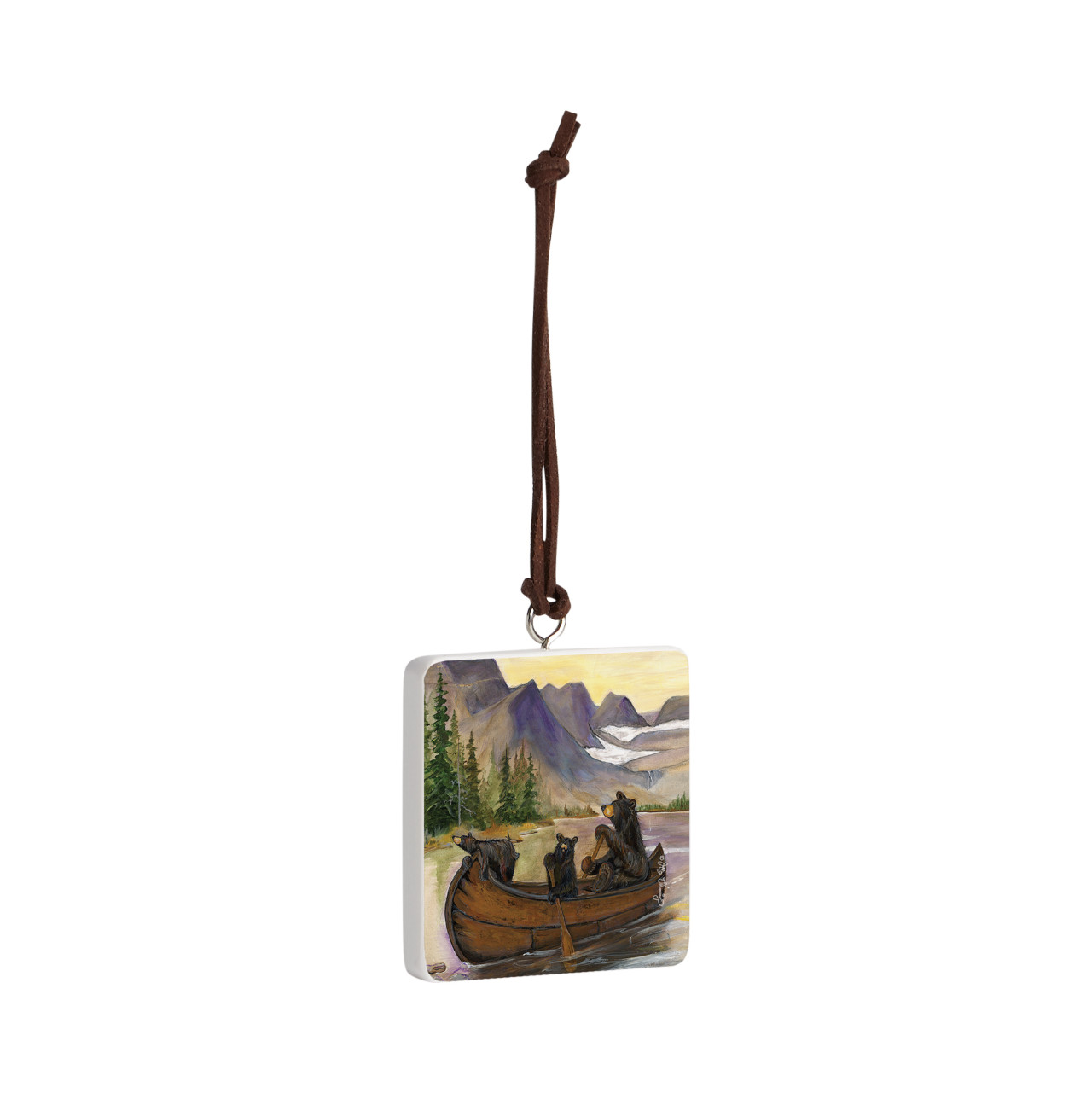Canoe Trip Ornament - Bone thumbnail