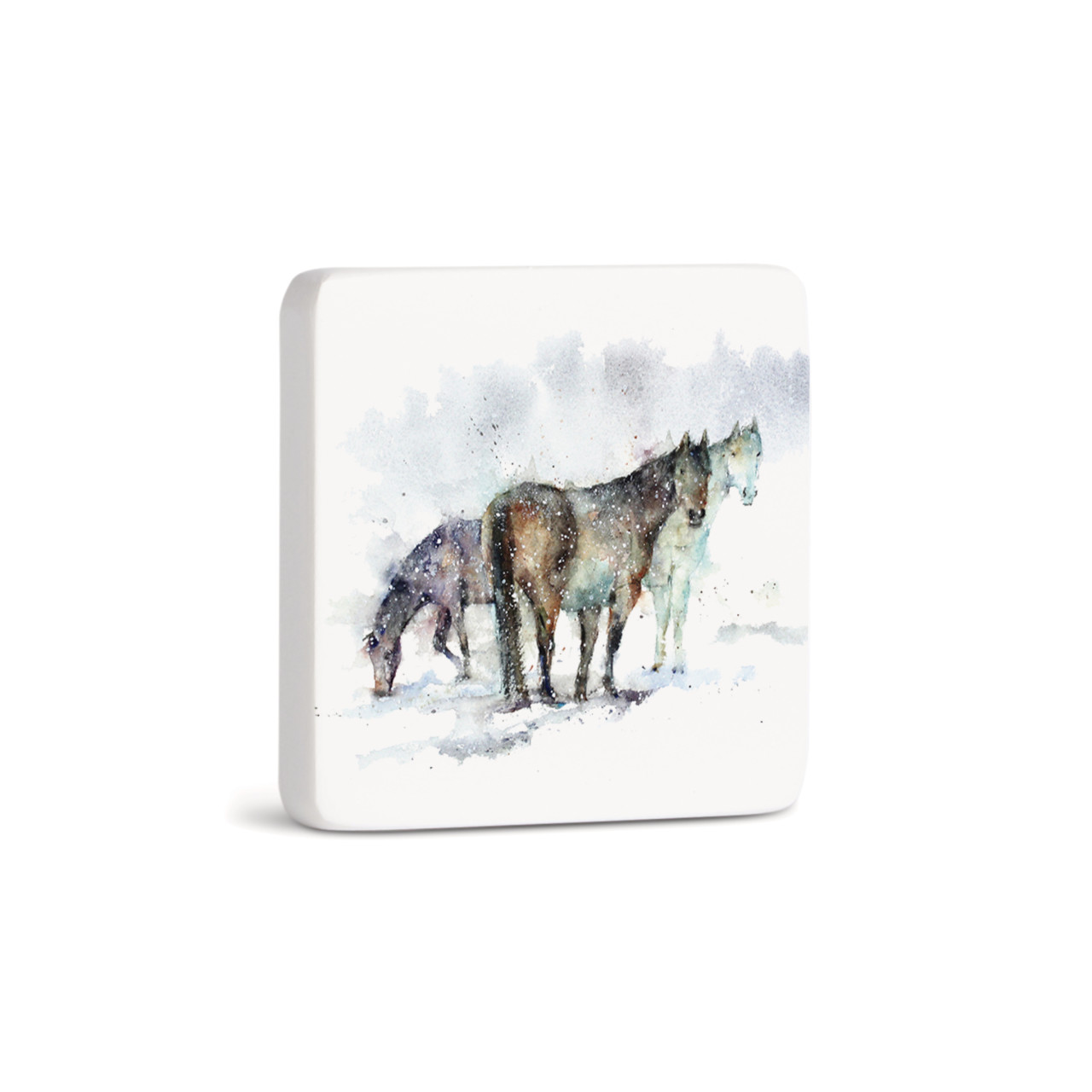 Horse Trio Magnet - Bone thumbnail