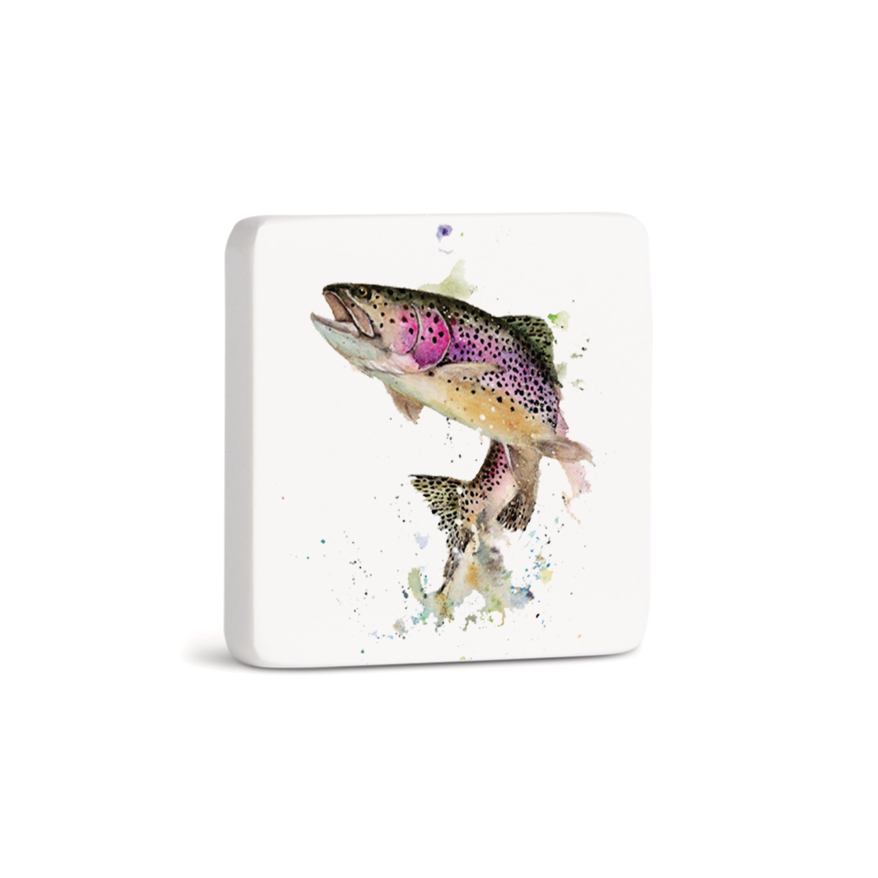 Rainbow Trout Magnet - Bone thumbnail
