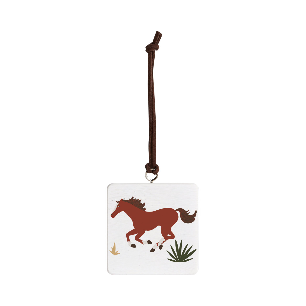 Running Horses Ornament - Bone thumbnail