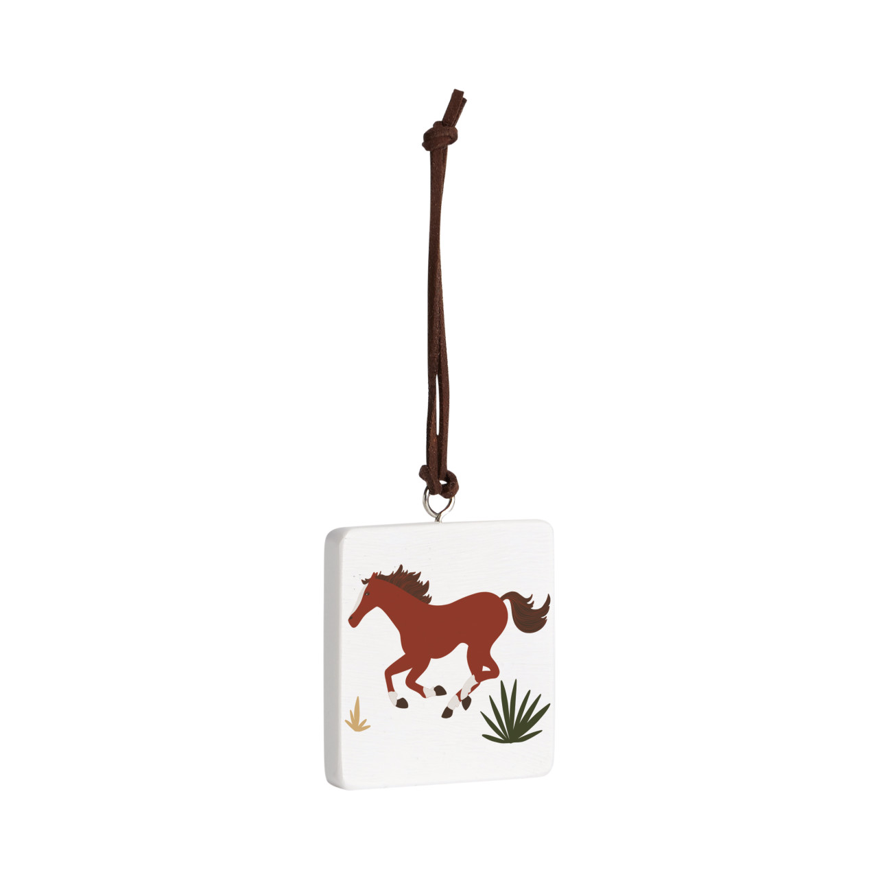 Running Horses Ornament - Bone thumbnail