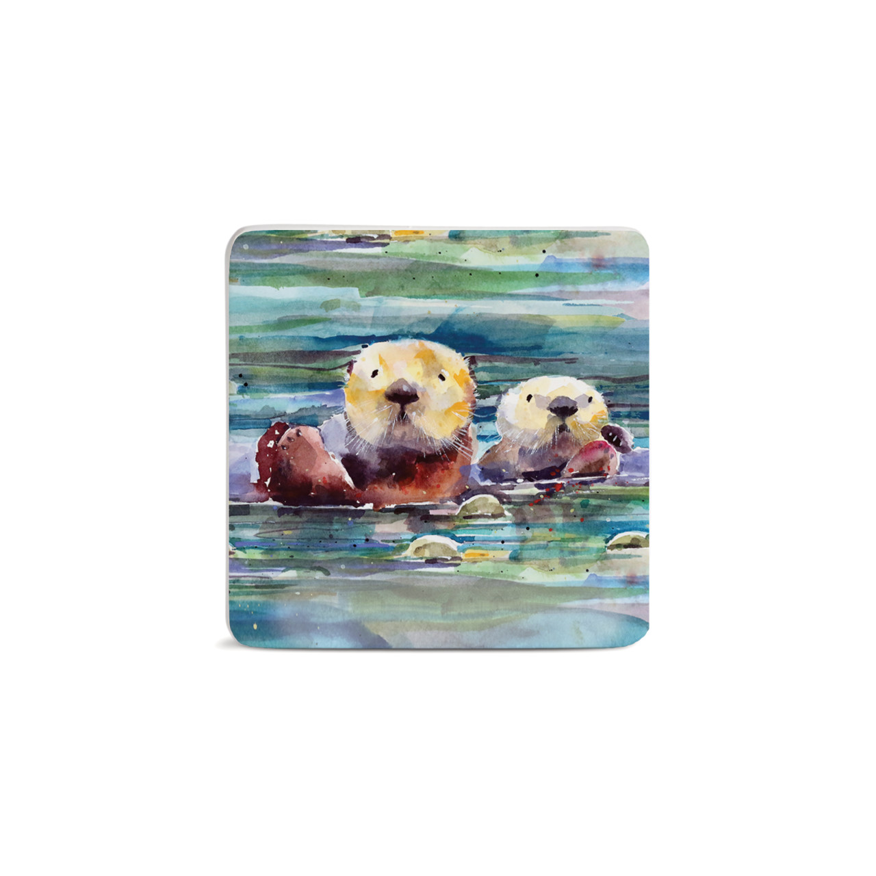 Otter Pair Magnet - Bone thumbnail