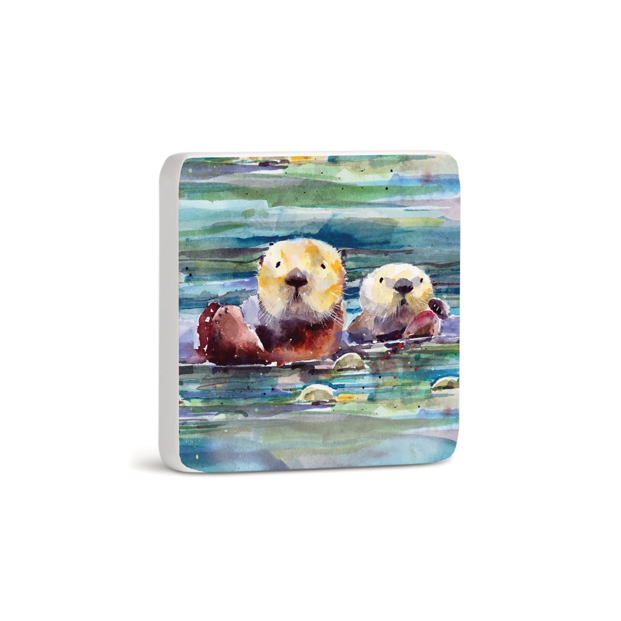 Otter Pair Magnet - Bone thumbnail