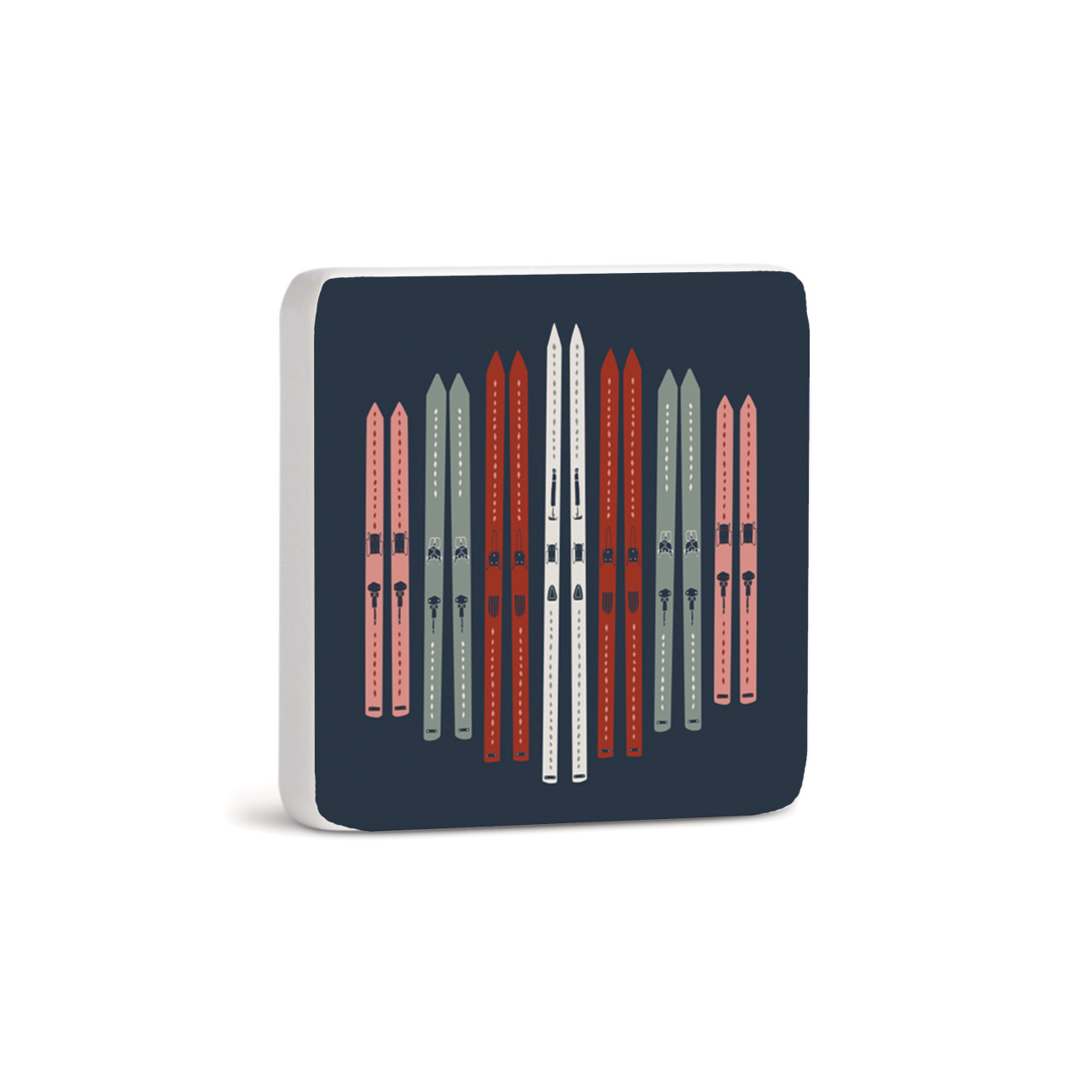 Skis Magnet - Bone thumbnail