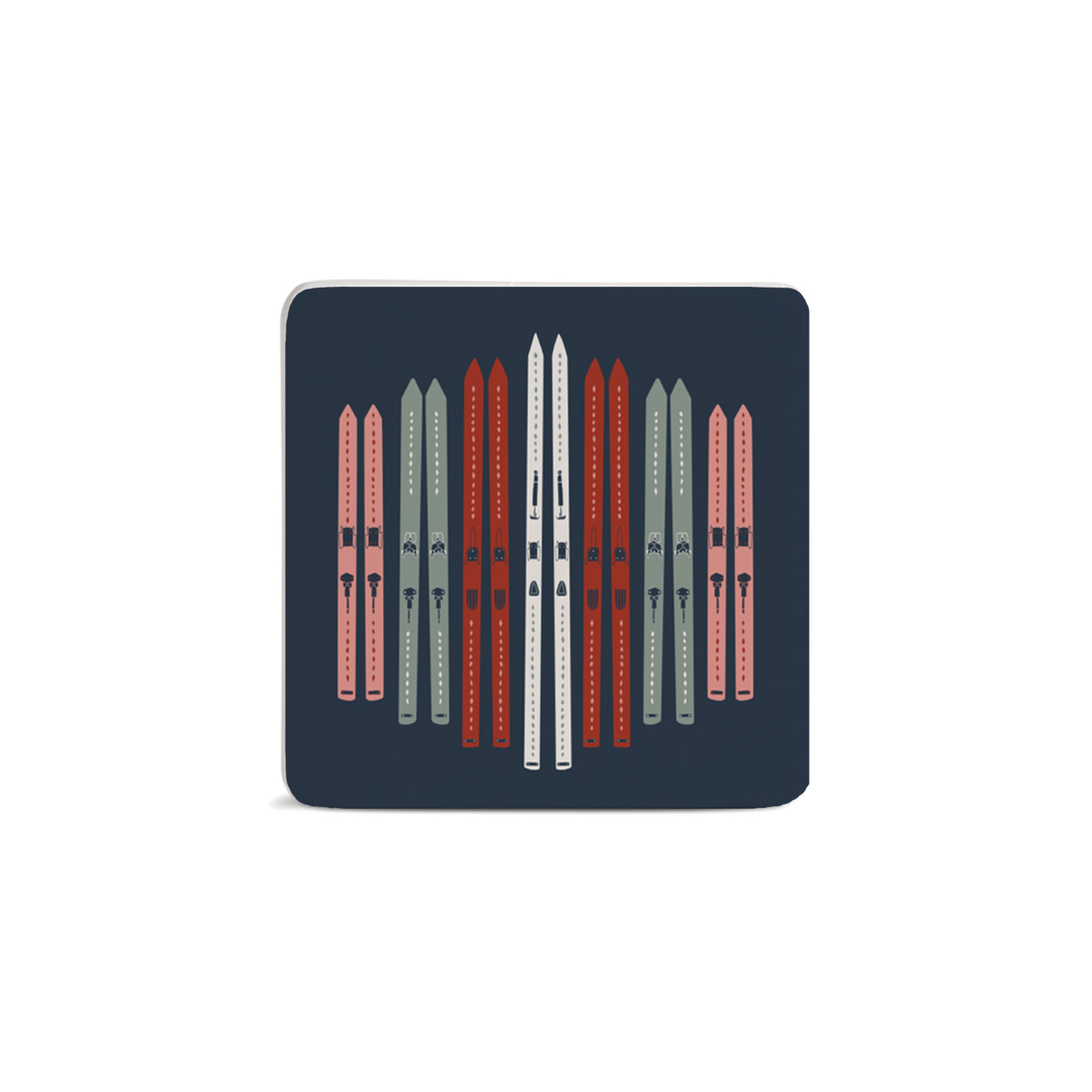 Skis Magnet - Bone thumbnail