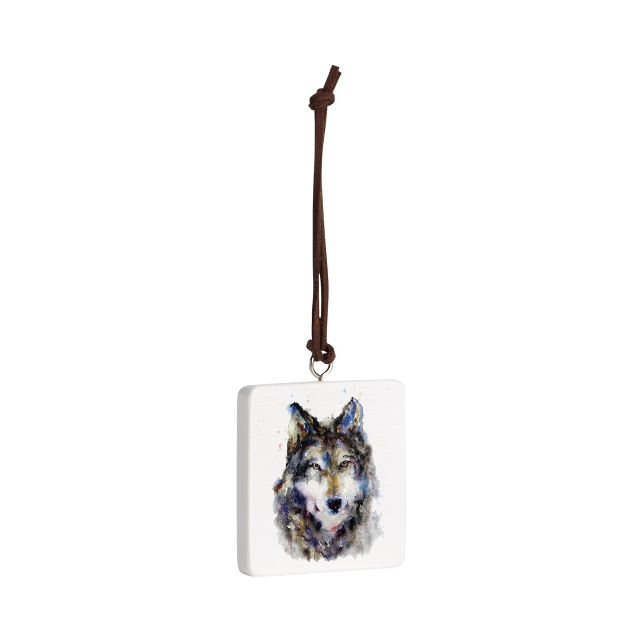 Sentry Wolf Ornament - Bone thumbnail