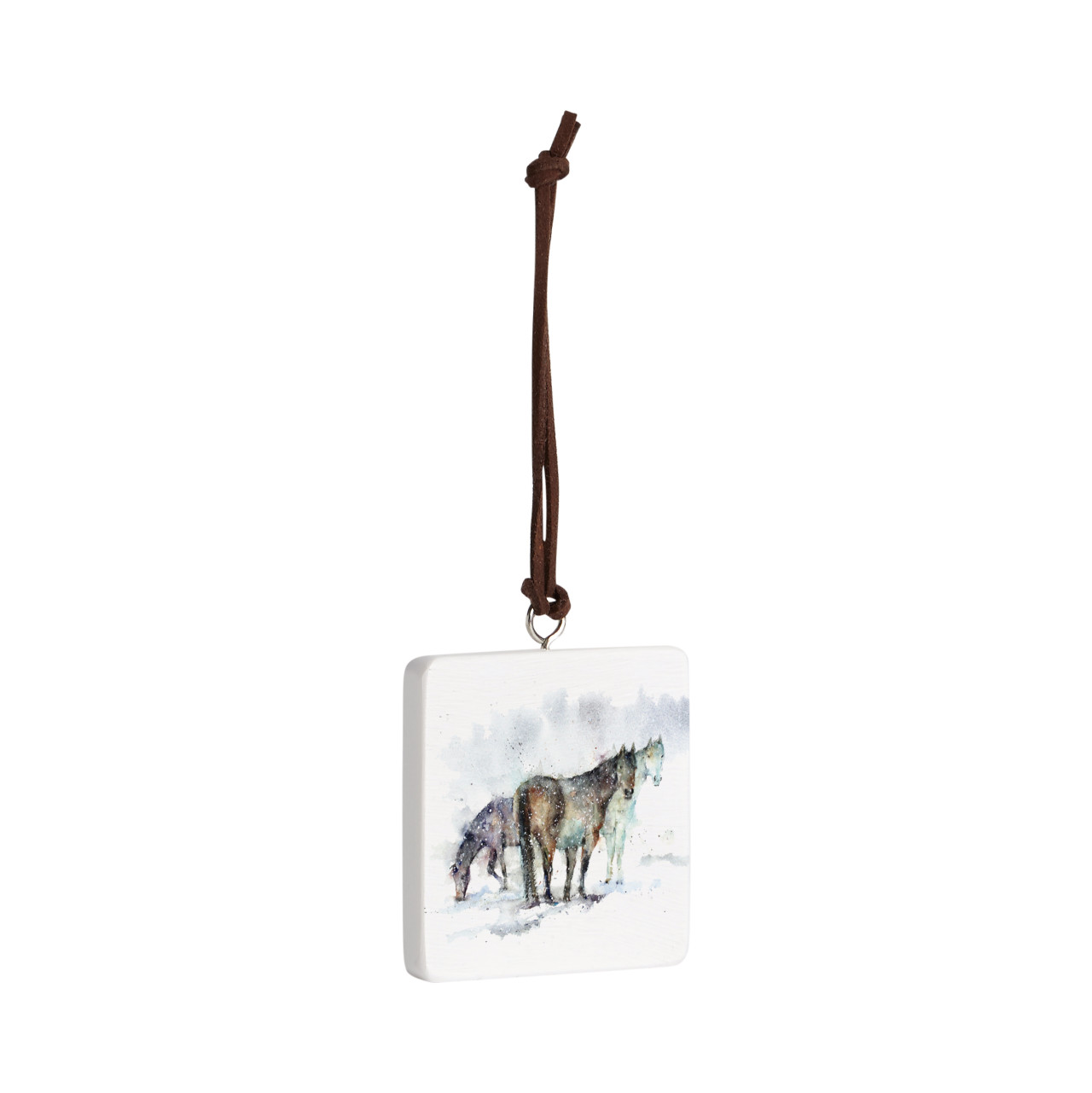 Horse Trio Ornament - Bone thumbnail
