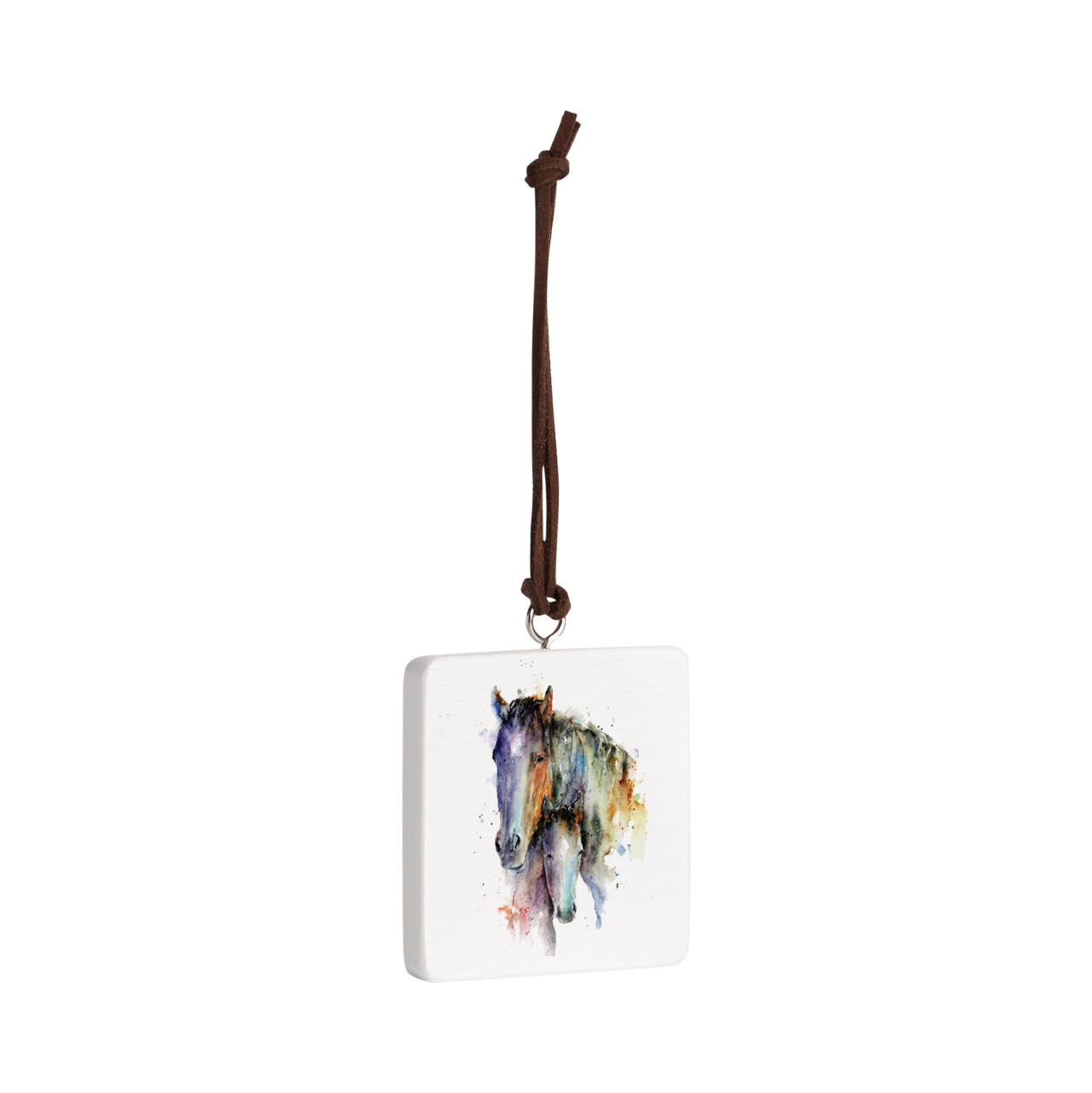 Horse Pair Ornament - Bone thumbnail