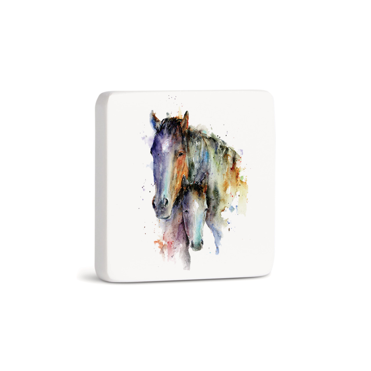 Horse Pair Magnet - Bone thumbnail