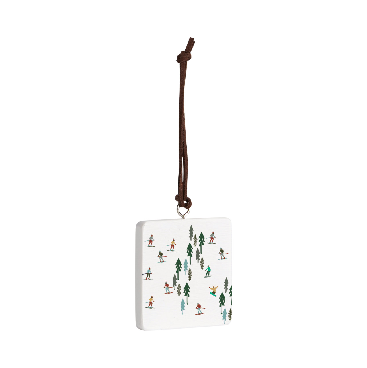 Skiers Ornament - Bone thumbnail