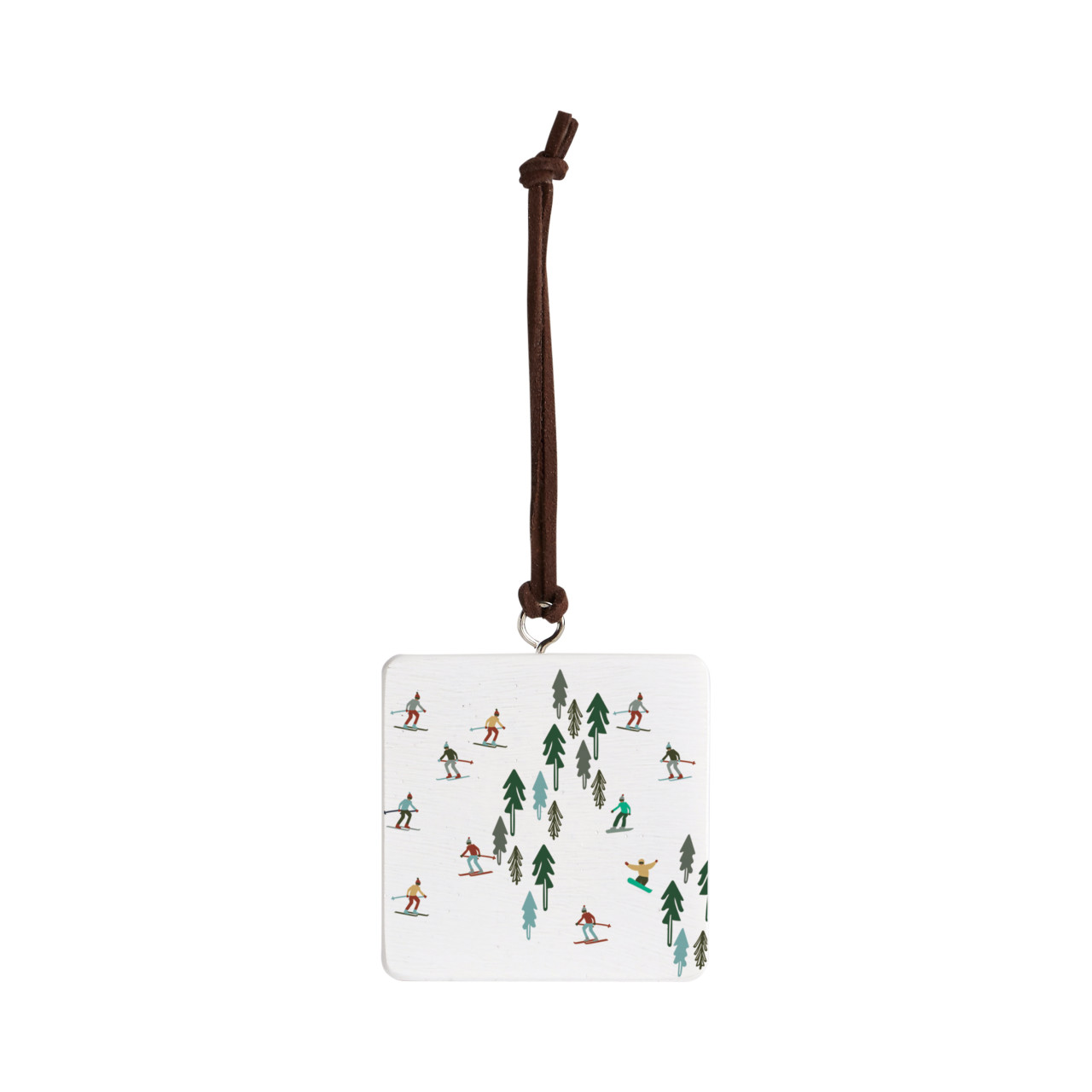 Skiers Ornament - Bone thumbnail