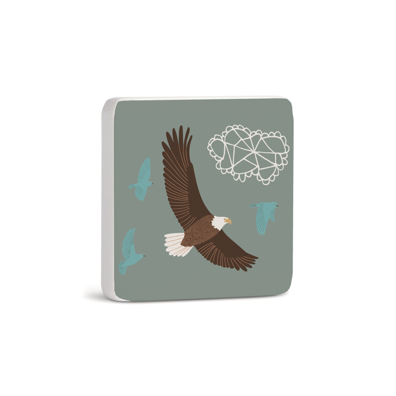 Birds Magnet - Bone thumbnail
