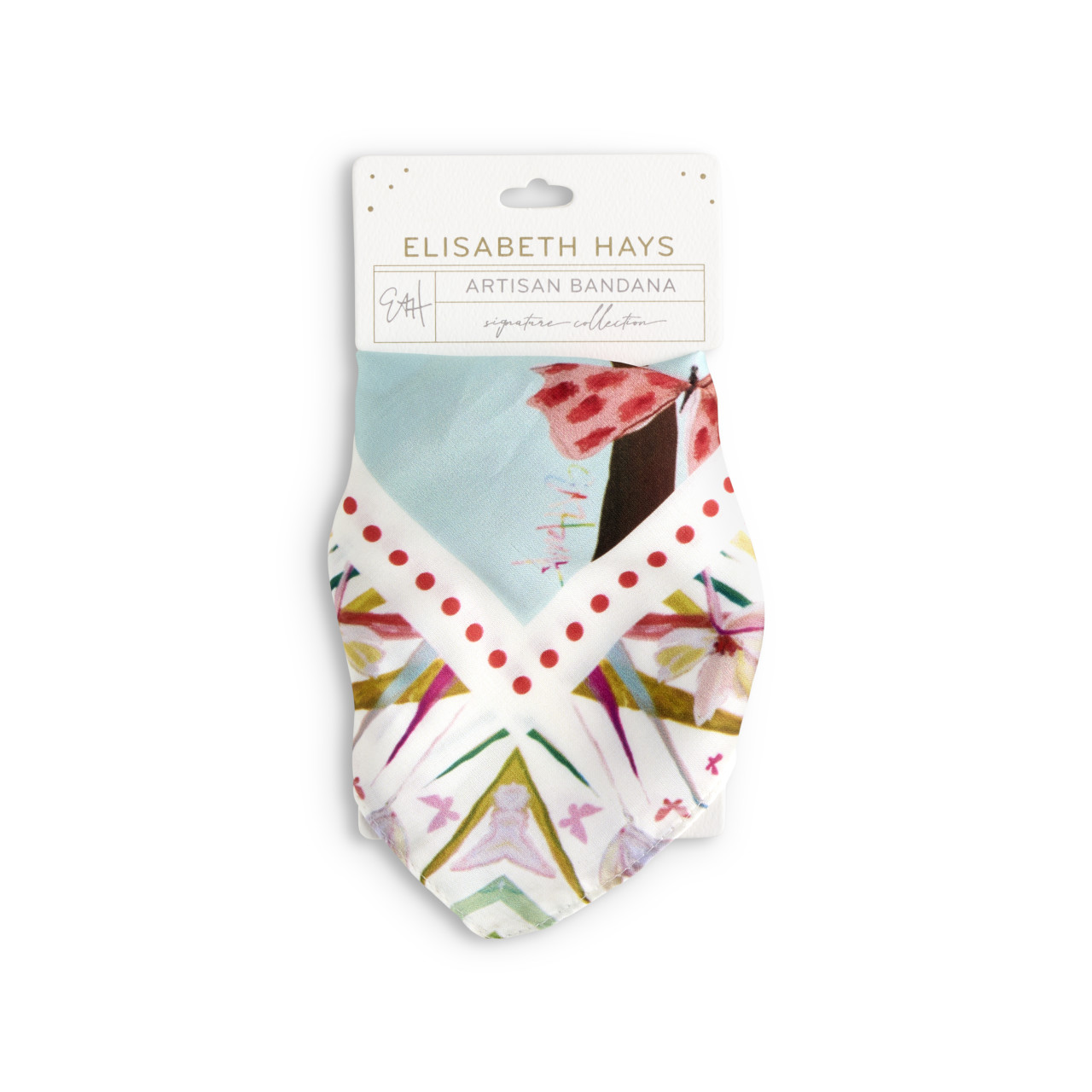 Floral Butterfly Bandana Scarf - 26x26in thumbnail