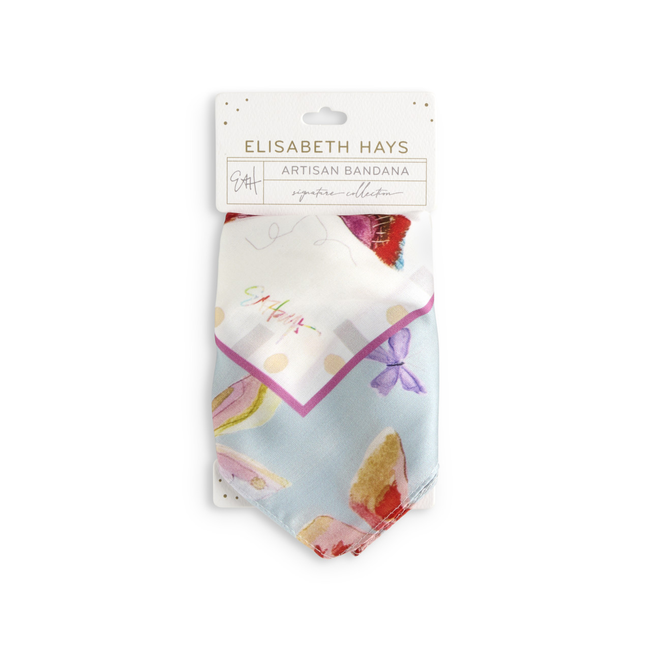 Green Butterfly Bandana Scarf - 26x26in thumbnail