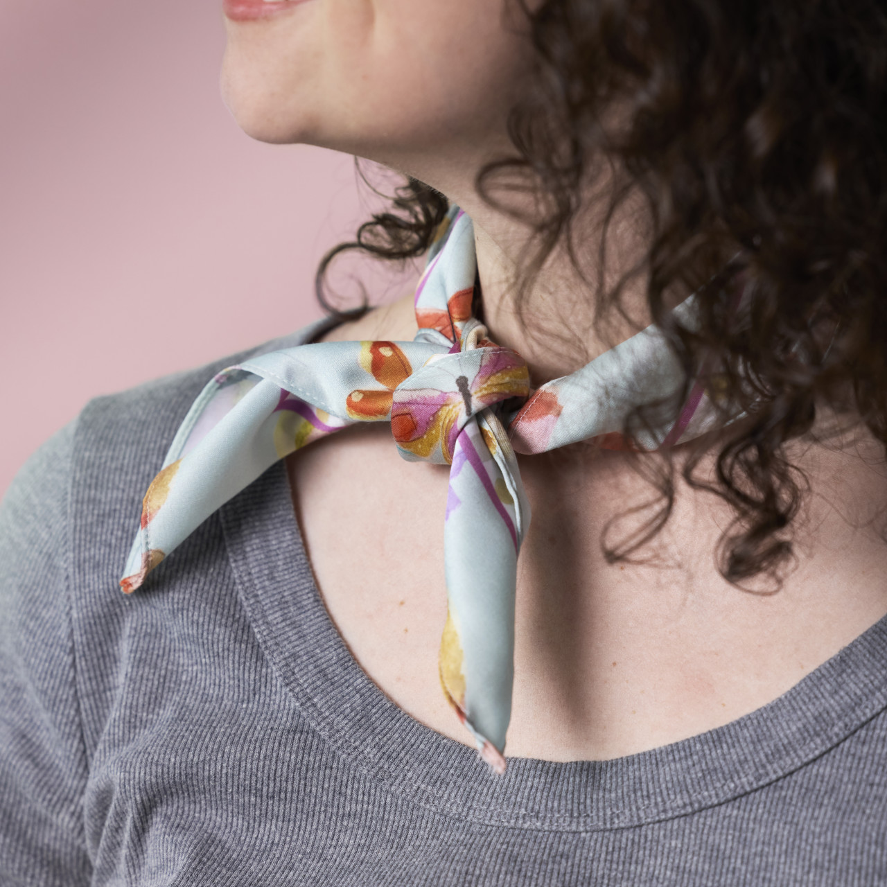 Green Butterfly Bandana Scarf - 26x26in thumbnail