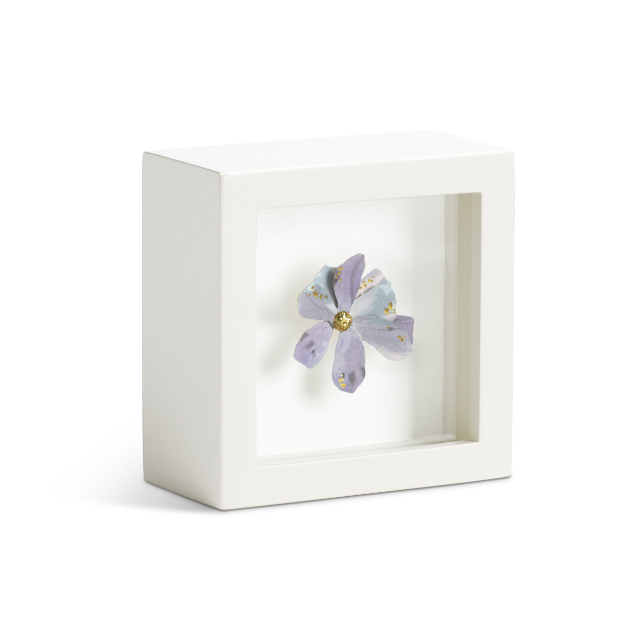Pure Grace Purple Flower Shadow Box - 4in thumbnail