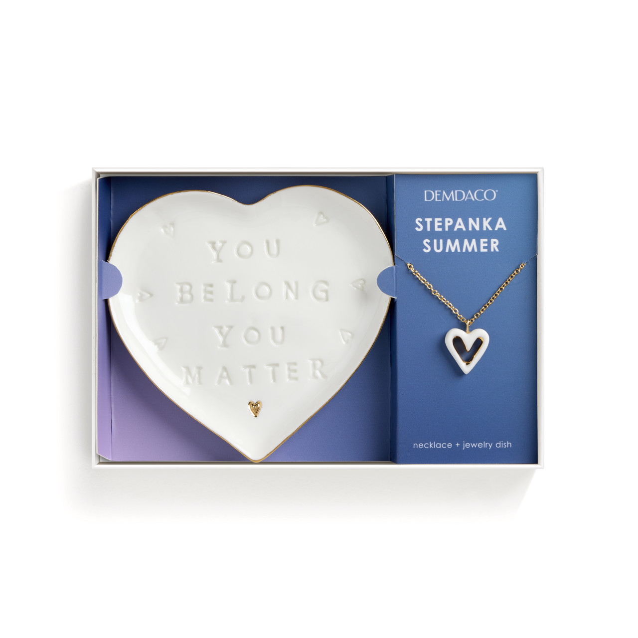 You Belong Necklace + Trinket Dish - Necklace 16in(+2in Extender) Dish 3.75in thumbnail