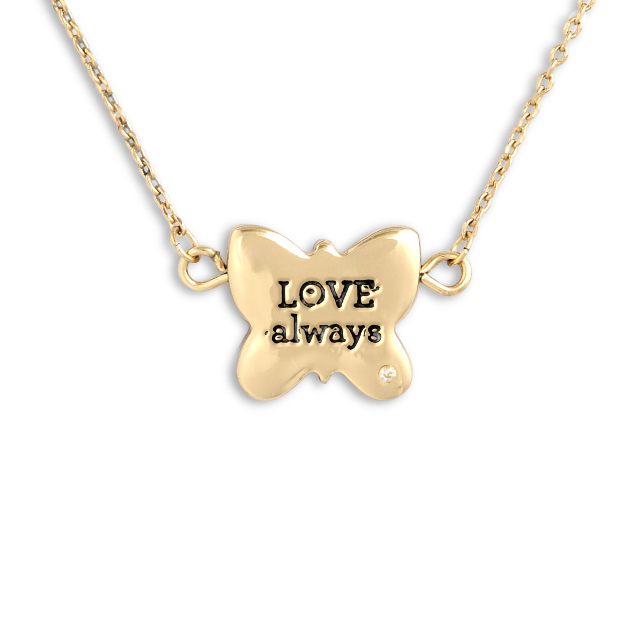 Love Always Artful Butterfly Necklace -16in(+2in extender) thumbnail