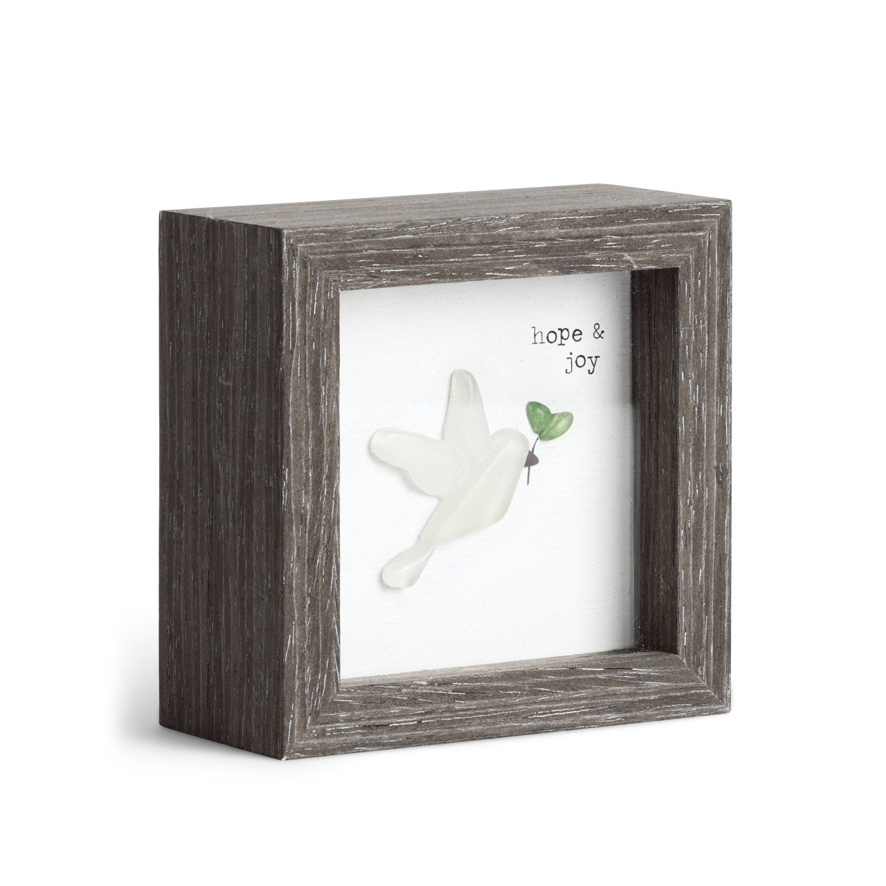Hope & Joy Dove Shadow Box - 4in thumbnail