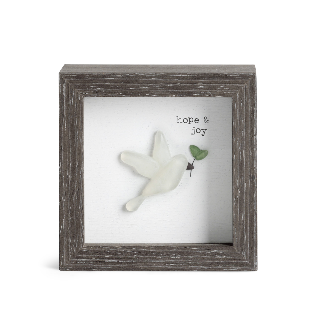 Hope & Joy Dove Shadow Box - 4in thumbnail