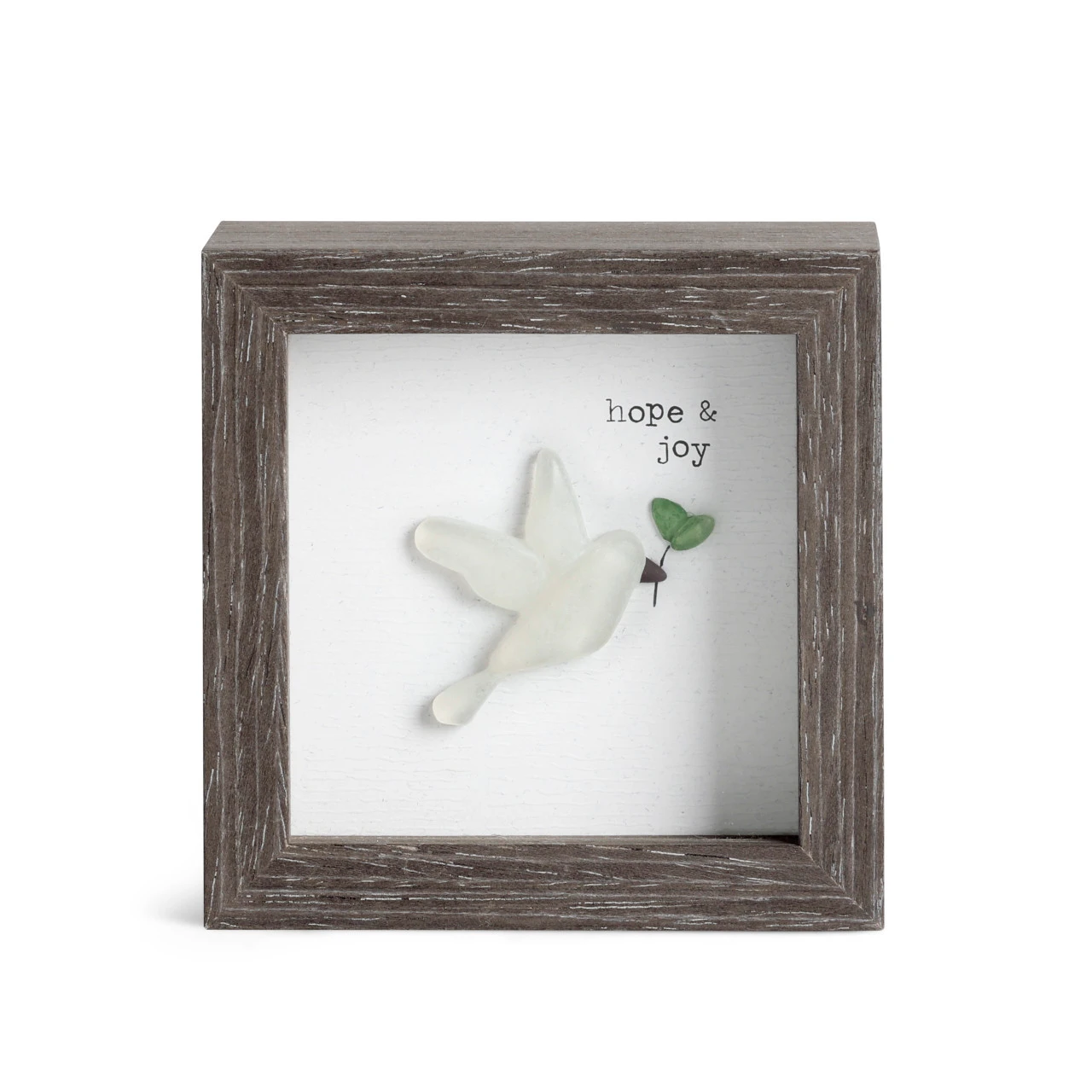 Hope & Joy Dove Shadow Box - 4in thumbnail