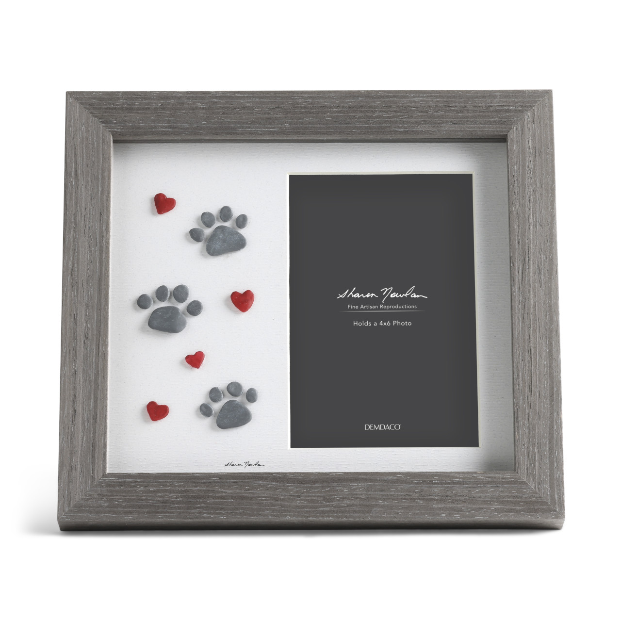 Paw Prints Gray Frame - 4x6in thumbnail