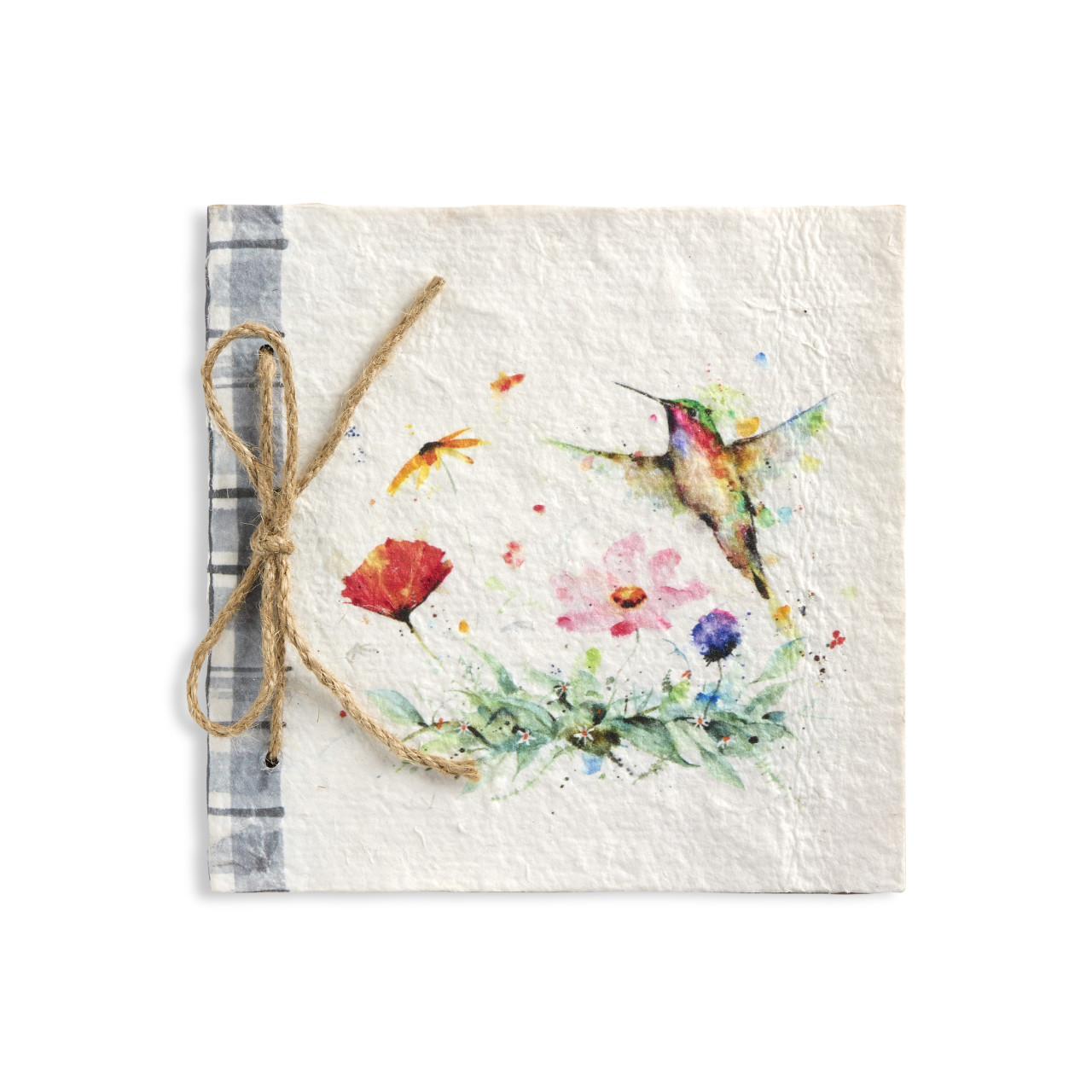 PeeWee Hummer & Flower Paper Mache Journal - 6.5in thumbnail