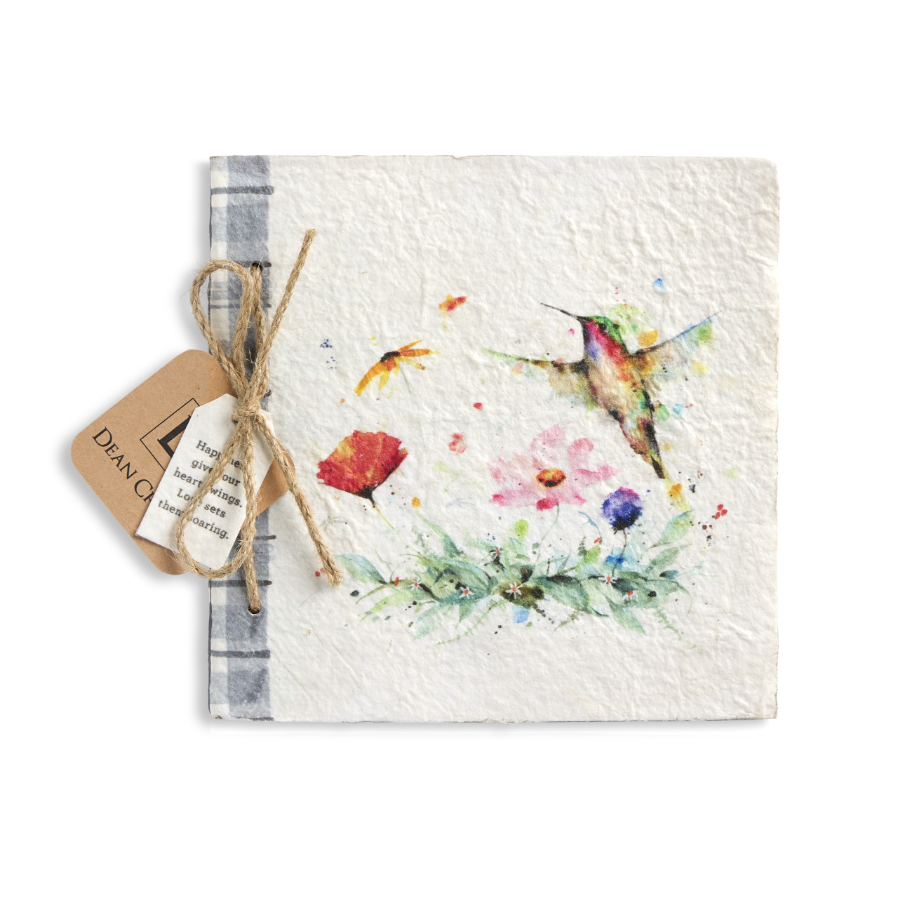 PeeWee Hummer & Flower Paper Mache Journal - 6.5in thumbnail