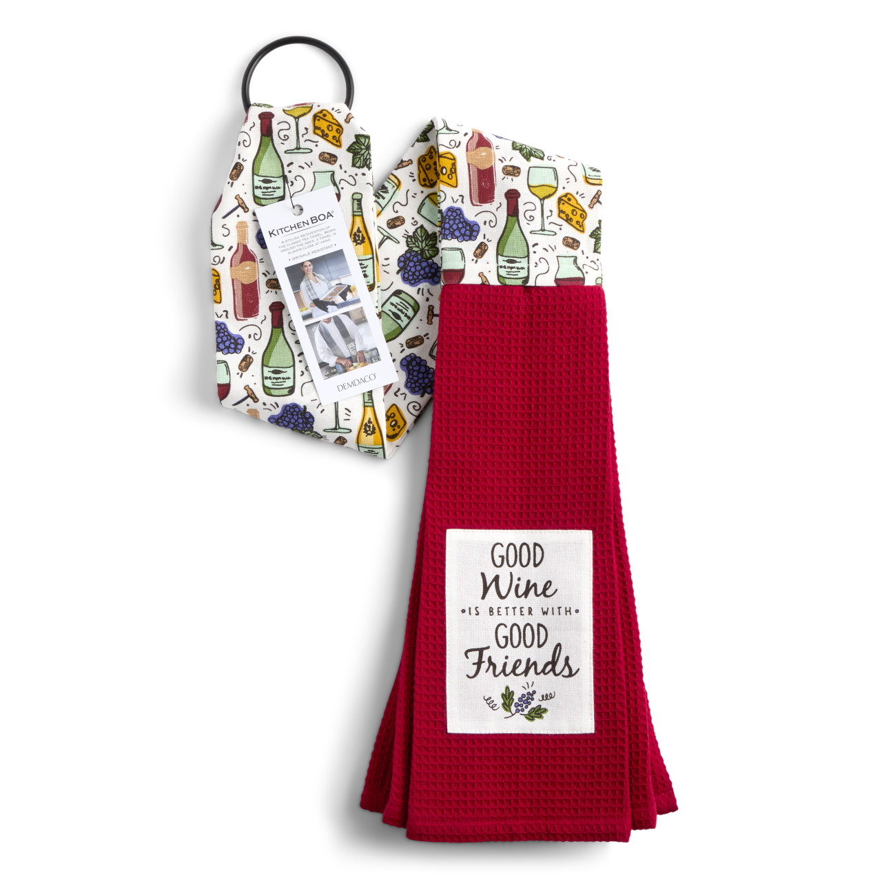 Good Wine Good Friends Kitchen Boa - 4x69in thumbnail