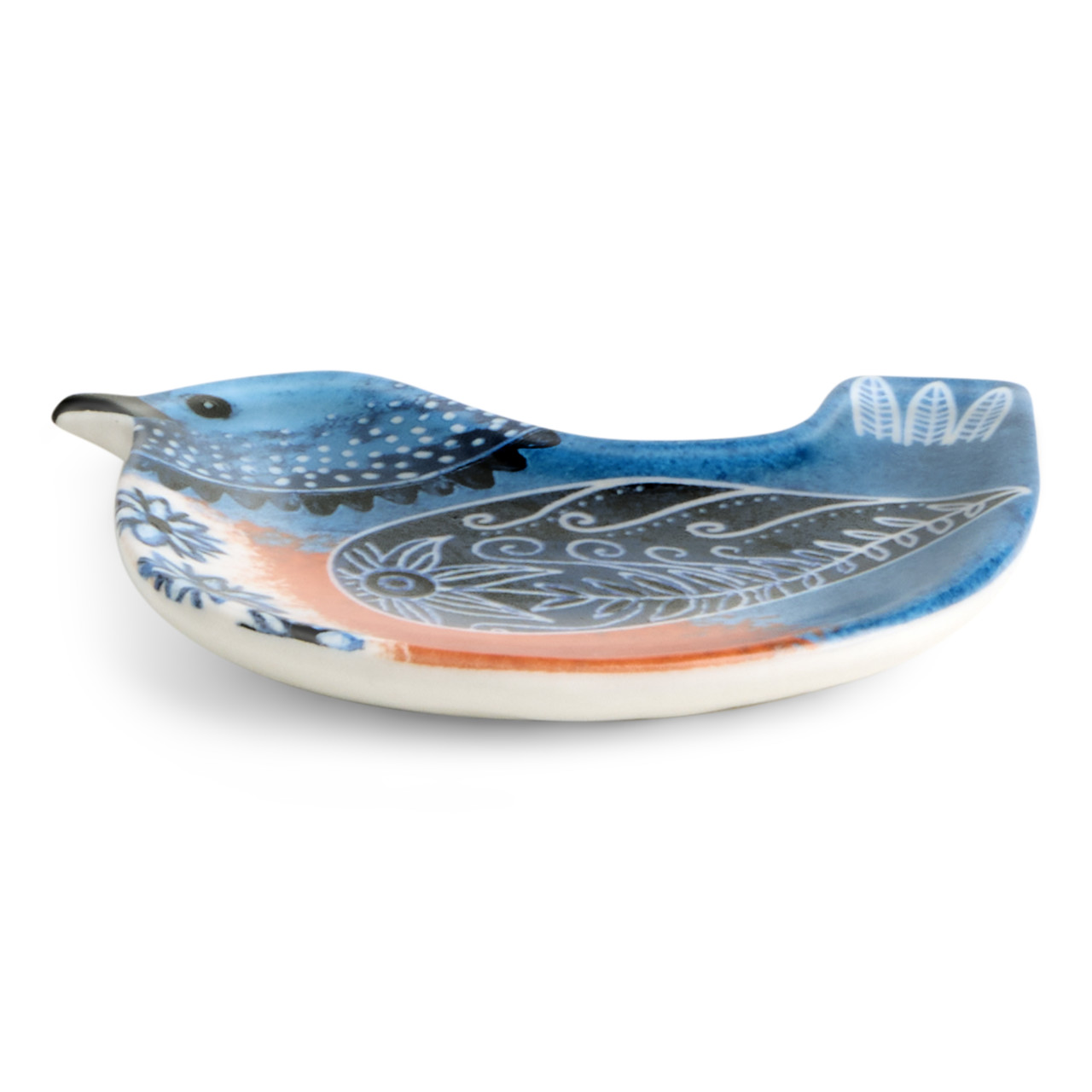 Bluebird Bird Song Trinket Dish - 4in thumbnail