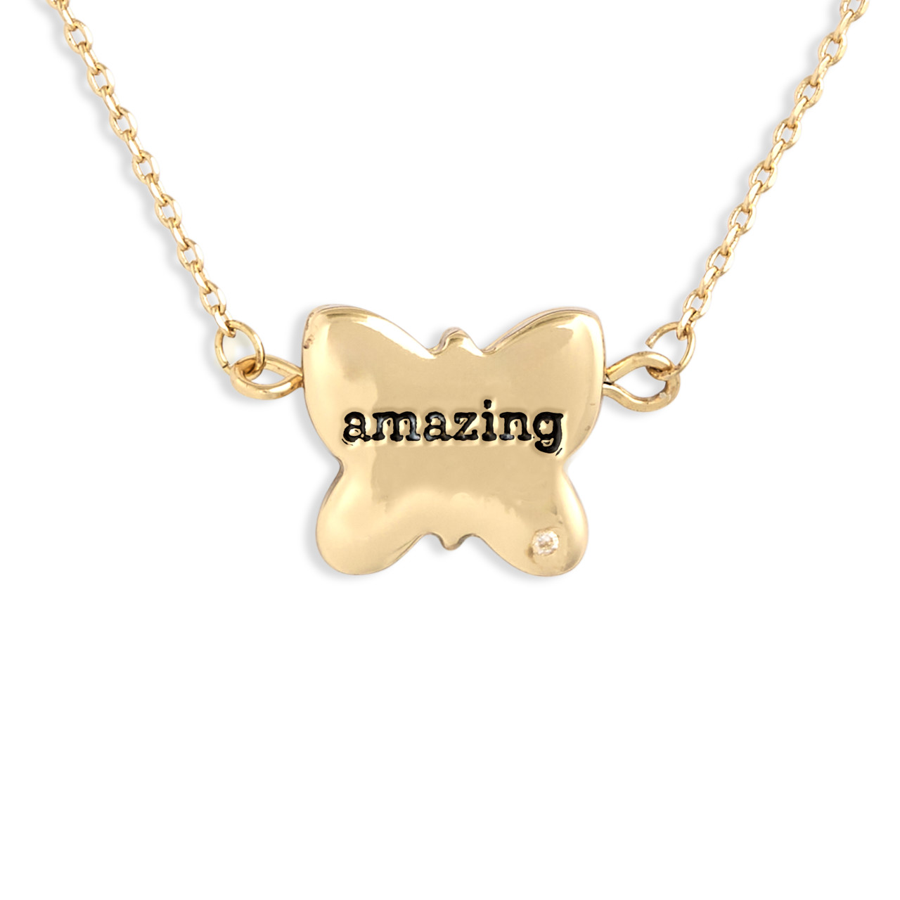 Amazing Artful Butterfly Necklace - 16in(+2in extender) thumbnail